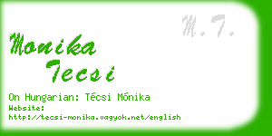 monika tecsi business card